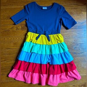 Navy and Rainbow Hanna Andersson Dress